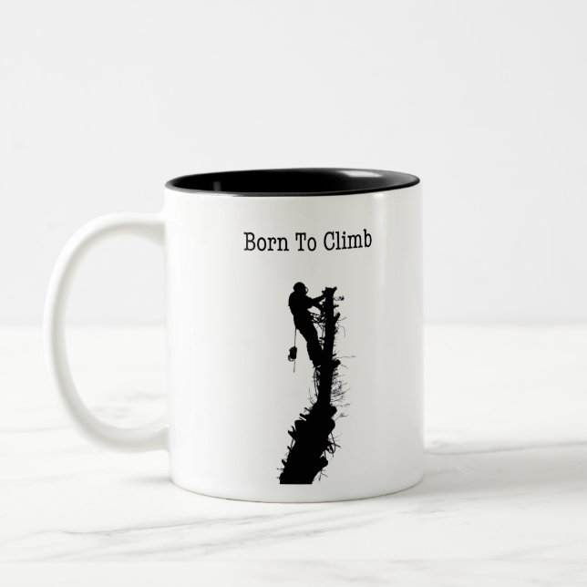 Caneca De Café Em Dois Tons Arb Arborist Árvore Cirurgião Chainsaw Gift (Esquerda)