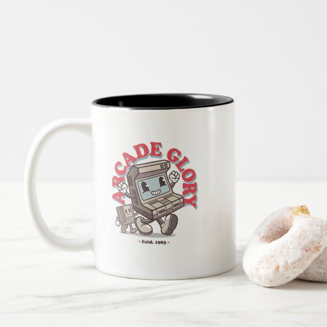 Caneca De Café Em Dois Tons Arcade Glory Mug (Com Donut)