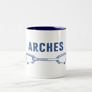 Caneca De Café Em Dois Tons Arches National Park Subindo Rápido