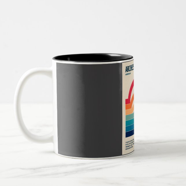 Caneca De Café Em Dois Tons Arches National Park Viagem (Esquerda)