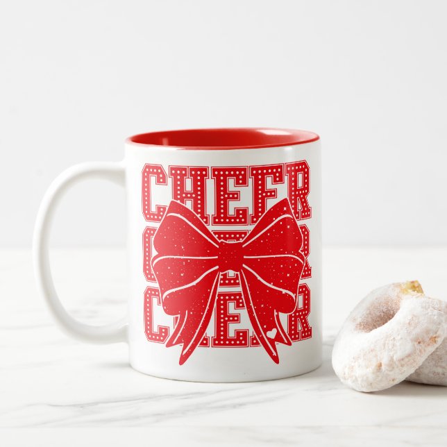 Caneca De Café Em Dois Tons Arco animado (Com Donut)