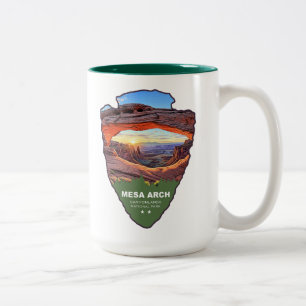 Caneca De Café Em Dois Tons Arco da Mesa Canyonlands Parque Nacional Arrowhead