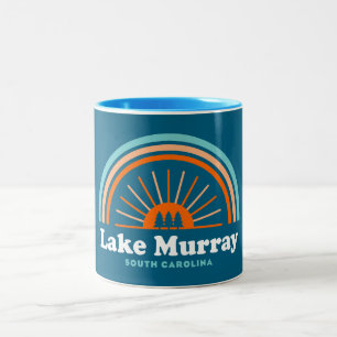 Caneca De Café Em Dois Tons Arco-íris do Lago Murray na Carolina do Sul