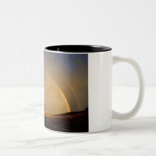 Caneca De Café Em Dois Tons Arco-íris dobro