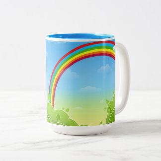 Caneca De Café Em Dois Tons arco-íris_multicolor