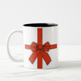 Caneca De Café Em Dois Tons Arco Red Gift para Feriados em