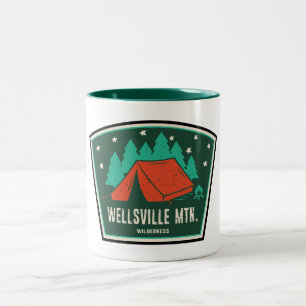 Caneca De Café Em Dois Tons Área Selvagem da Montanha Wellsville Utah Acampame