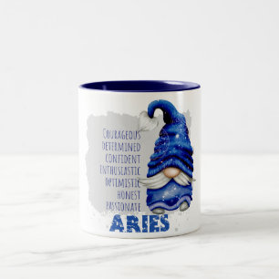 Caneca De Café Em Dois Tons Aries Gnomo - Mug De Café De Dois Tons