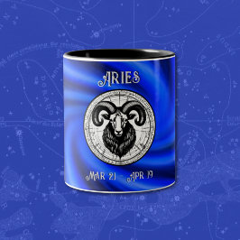 Caneca De Café Em Dois Tons Aries Zodiac Mug