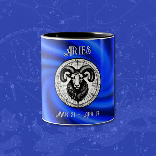 Caneca De Café Em Dois Tons Aries Zodiac Mug