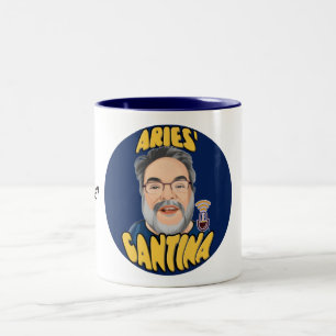 Caneca De Café Em Dois Tons Aries'Cantina Coffee Mug - Derramar O Seu Café