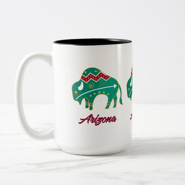 Caneca De Café Em Dois Tons Arizona Clã Buffalo (Esquerda)