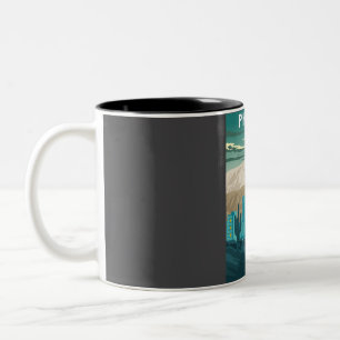 Caneca De Café Em Dois Tons Arizona Phoenix Estados Unidos Vintage - Relatório