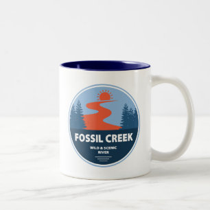 Caneca De Café Em Dois Tons Arizona Selvagem E Cênnica De Creek Fóssil
