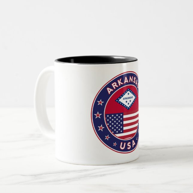 Caneca De Café Em Dois Tons Arkansas (Frente Esquerda)