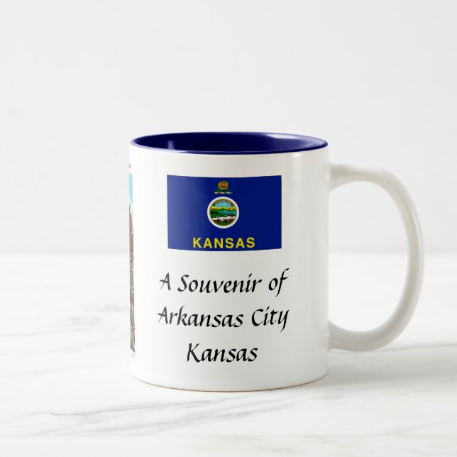 Caneca De Café Em Dois Tons Arkansas City Souvenir Mug (Direita)