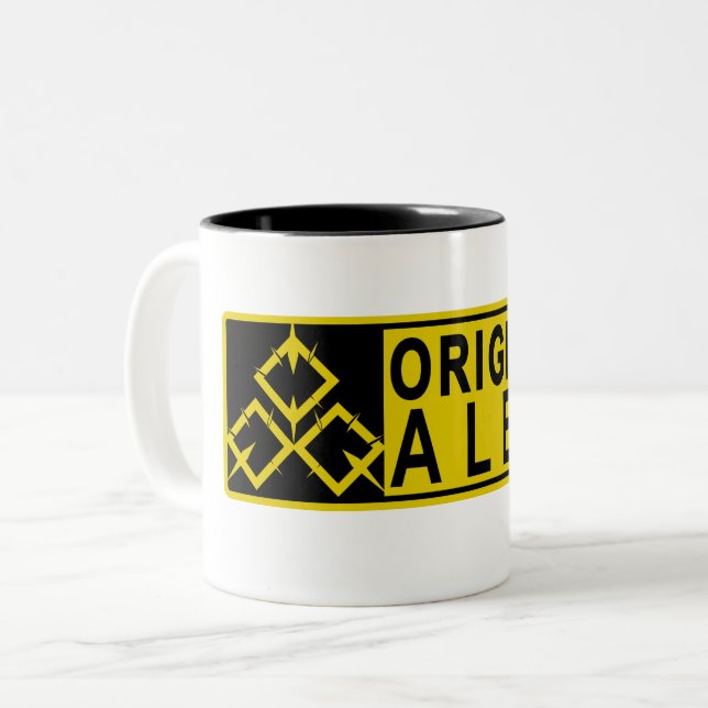 Caneca De Café Em Dois Tons Arknights - Originium Alert (Frente Esquerda)