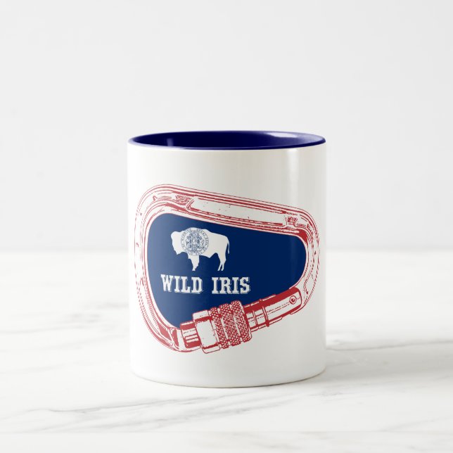 Caneca De Café Em Dois Tons Armário de Subidas de Iris Selvagem (Centro)