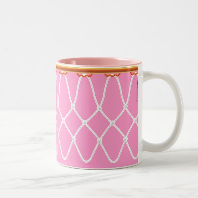 Caneca De Café Em Dois Tons Aro de basquetebol Net_pink_jumpstart java (Direita)