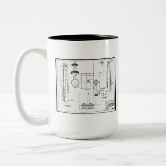 Caneca De Café Em Dois Tons Arquitectónico: E.U. Estação aeronaval