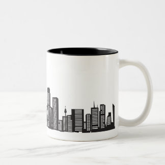 Caneca De Café Em Dois Tons Arquitectura da cidade