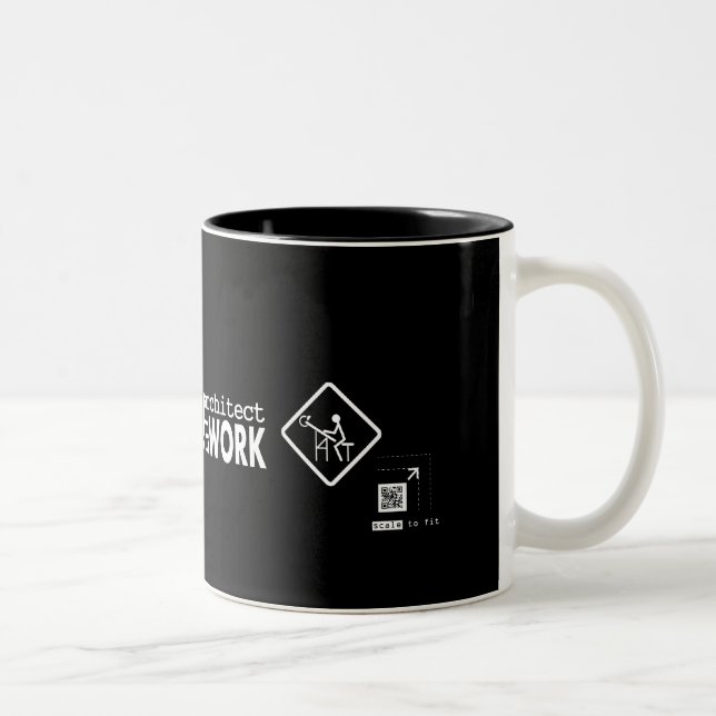 Caneca De Café Em Dois Tons Arquiteto do cuidado no trabalho (Direita)