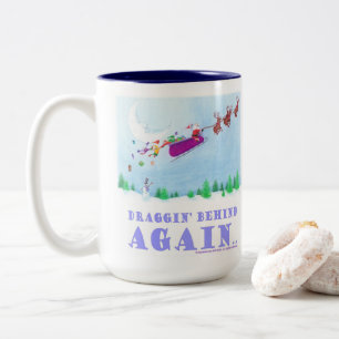 Caneca De Café Em Dois Tons Arrastando-se Atrás Novamente