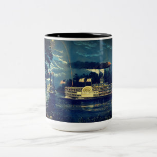 Caneca De Café Em Dois Tons "Arredondando uma Benda" no Mississippi: