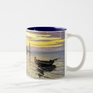 Caneca De Café Em Dois Tons Arrumando um Barco, Honfleur