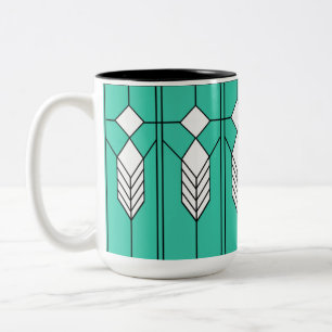 Caneca De Café Em Dois Tons Art Deco