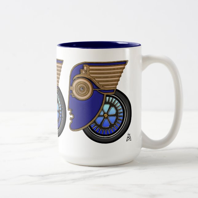 Caneca De Café Em Dois Tons Art Deco Autohead (Direita)