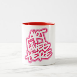 Caneca De Café Em Dois Tons Art Mora Aqui