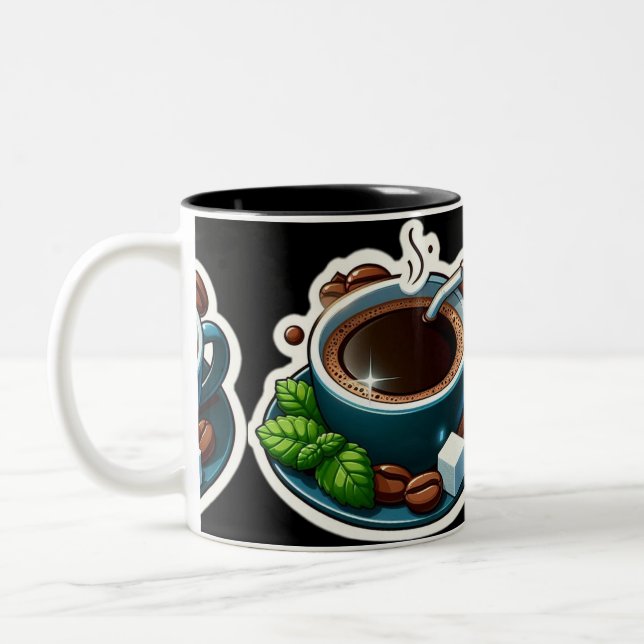 Caneca De Café Em Dois Tons art mug (Esquerda)