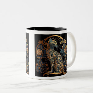 Caneca De Café Em Dois Tons Art Nouveau Cat. 2-Tone Mug, 11 oz