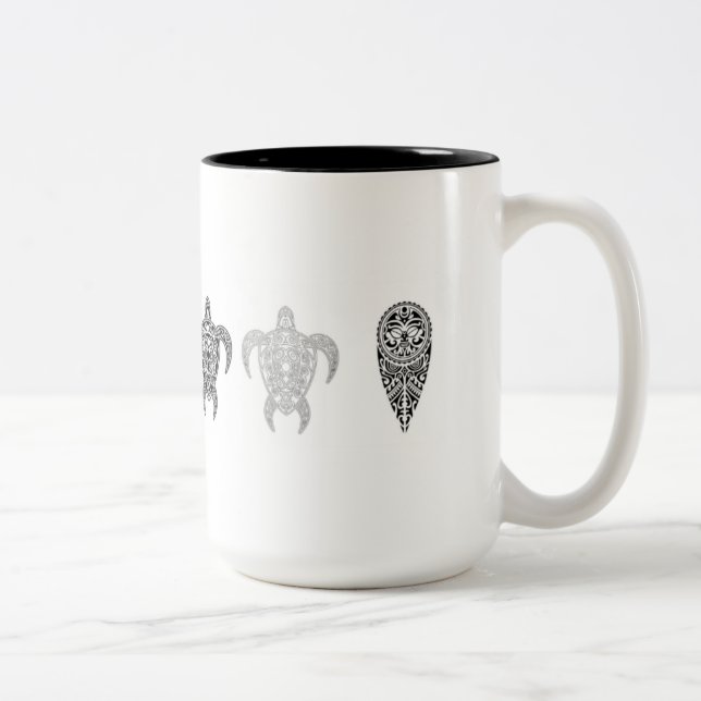 Caneca De Café Em Dois Tons arte (Direita)