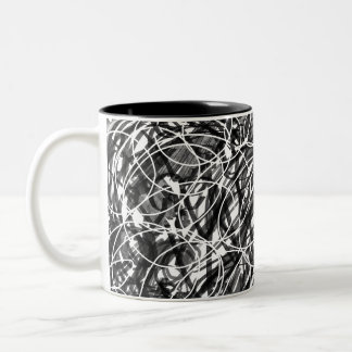 Caneca De Café Em Dois Tons Arte Abstrata Rush of Time