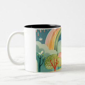 Caneca De Café Em Dois Tons Arte de Design de Berçário