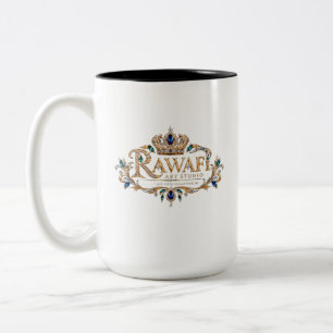 Caneca De Café Em Dois Tons Arte de Luxo Cristal Dourado
