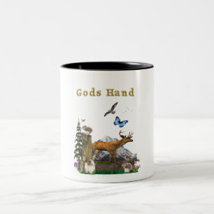 Caneca De Café Em Dois Tons Arte de mão