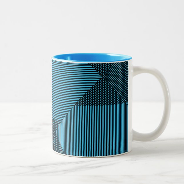 Caneca De Café Em Dois Tons Arte de Operação Cruzada (Direita)