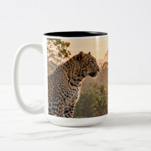 Caneca De Café Em Dois Tons Arte de Parede em Madeira Parque Nacional de Yala