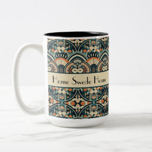 Caneca De Café Em Dois Tons Arte Deco Escandinavo personalizável