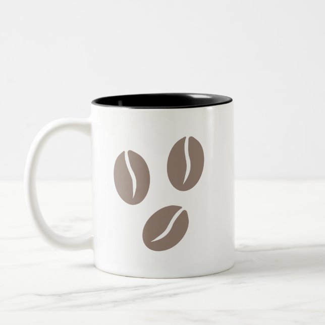 Caneca De Café Em Dois Tons Arte do Café Feijão (Esquerda)