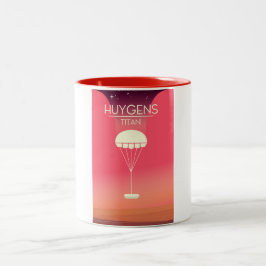 Caneca De Café Em Dois Tons Arte Espacial de Huygens Titã