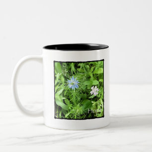 Caneca De Café Em Dois Tons Arte Flor Esperança