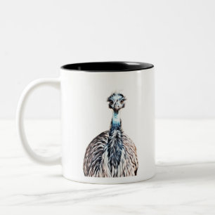 Caneca De Café Em Dois Tons Arte Luminosa de Aves