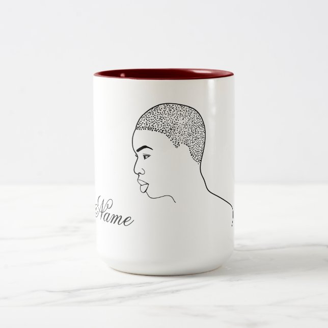 Caneca De Café Em Dois Tons Arte Mágica Negra (Centro)