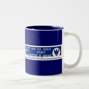 Caneca De Café Em Dois Tons Arte para o público - poster de WPA -