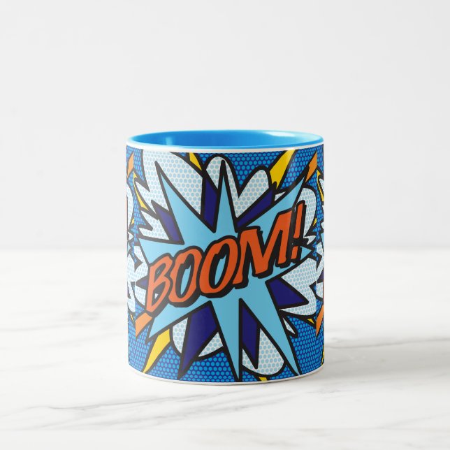 Caneca De Café Em Dois Tons Arte Pop de Quadrinhos BOOM! (Centro)