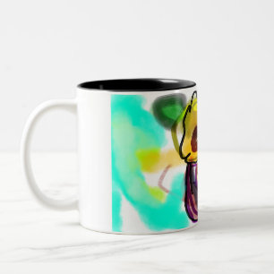 Caneca De Café Em Dois Tons Arte sunflores legal